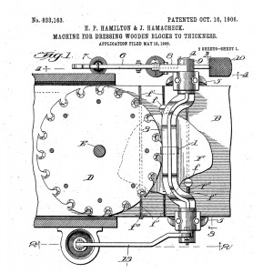 Patent No 833,163 Machine For Dressing Wooden Blocks To Thickness