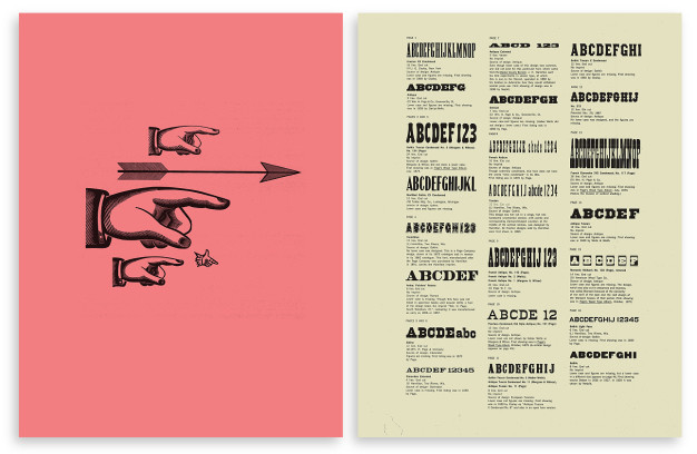 Final versions of fly sheet (left) and index page (right).