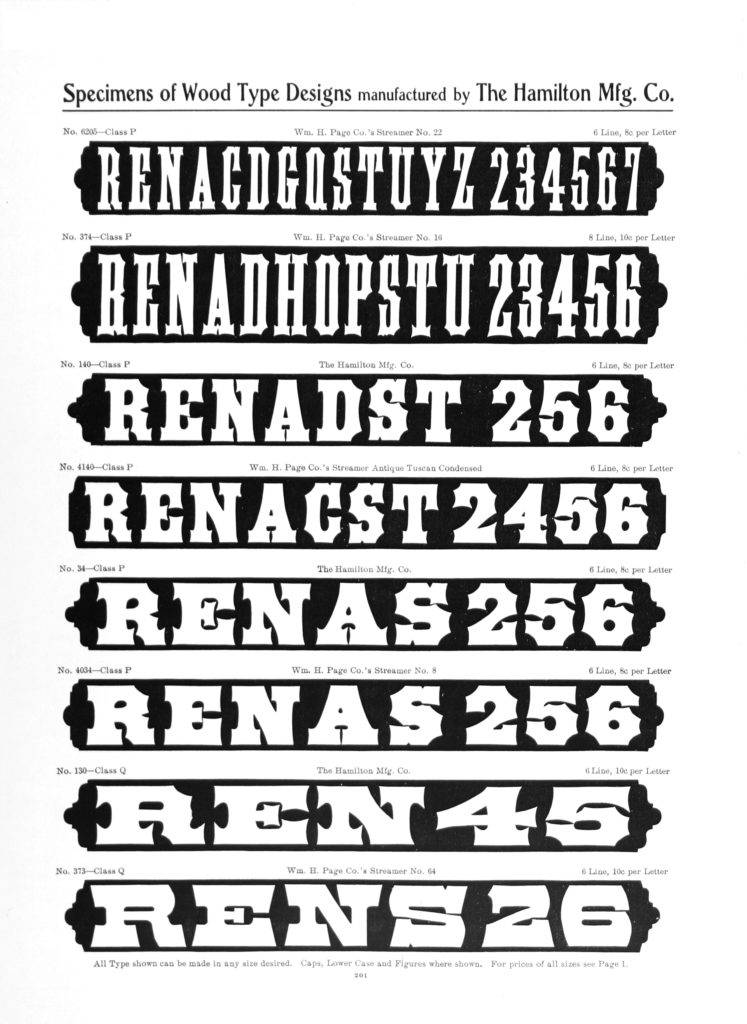 Wood Type Research Antique Tuscans in America